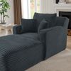 1-Sitzer Schlafsofa H 82 x T 100 x B 166 cm aus Cord in Dunkelgrau, Chaiselongue & Relaxsessel Bild 5