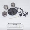 hofstein Pendelleuchte »Arviè« Hängelampe aus Metall/Glas in Schwarz/Rauchglas, ohne Leuchtmittel, Hängeleuchte m. Schirmen aus Echtglas (16cm), Höhe max. 150cm, 3xE14 Bild 2