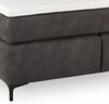 Boxspringbett 140x200cm Bonell-Federkernmatratze H2 Topper Mikrofaser Dunkelgrau Bild 4