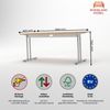 Rheinland Möbel Statio Schreibtisch 160x80 cm höhenverstellbar ±10 mm in Asteiche – großzügiger Bürotisch für Homeoffice & Büro, gerader Fuß, Kabelwanne, einfache Montage, FSC® zertifiziert Bild 3