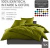 Bettwaesche-mit-Stil Mako-Satin Spannbettlaken grün 100x200cm Höhe 5-10cm Bild 2