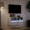 vidaXL TV-Wandschränke mit LED-Beleuchtung 2 Stk. Weiß 41x31x45 cm 852314 Bild 5