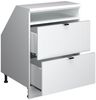 Dachschrägenschrank Rion Weiß Riffel 60 x 81.6 cm mit 2 Schubladen, Schrankkorpus 60 cm Tiefe Vicco Bild 4