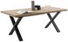 Kulissen-Esstisch >BROOKLYN< in Wildeiche geölt / Metall - 300x73x100 (BxHxT) Bild 3