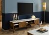 TV-Board Mango 180x45x50 braun geölt / echter Marmor LOS ANGELES #03 Bild 4
