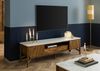 TV-Board Mango 180x45x50 braun geölt / echter Marmor LOS ANGELES #03 Bild 3