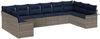 vidaXL Gartensofa-set mit Kissen 10 pcs Grau Poly-Rattan 3345545 Bild 2