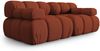 Micadoni Modulares Sofa Bellis 2-Sitzer 3D-Stoff Sonic Ziegel Bild 2