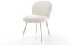 Esszimmerstuhl Nube-Flex Bouclé Soft Beige 4-Fuß konisch Edelstahl Taschenfederkern Bild 1
