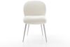 Esszimmerstuhl Nube-Flex Bouclé Soft Beige 4-Fuß konisch Edelstahl Taschenfederkern Bild 2