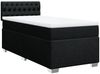 vidaXL Boxspringbett mit Matratze Schwarz 100x200 cm Stoff 3285808 Bild 2