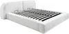 Vente-unique - LIRABA Bett SamtStoff Beige - B 253 cm x H 90 cm x L 246 cm Bild 3