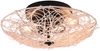LED Deckenleuchte Rattan Geflecht Natur im Boho Stil, Ø 40cm Bild 2