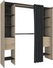 habeig Kleiderschrank Kleiderschrank begehbar offen Garderobe Schrank Regal Vorhang Bild 5