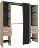 habeig Kleiderschrank Kleiderschrank begehbar offen Garderobe Schrank Regal Vorhang Bild 2