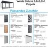 Weide Deluxe | Pergola Voll Aluminium freistehend | 3,6 x 5,3 M | Lamellendach Ivory Sand Bild 5