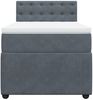 vidaXL Boxspringbett mit Matratze Dunkelgrau 80x200 cm Samt 3287603 Bild 4