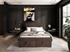 Boxspringbett Schlafzimmerbett GISEL 120x200cm Stoff Salvador Schokobraun Bild 2