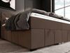 Boxspringbett Schlafzimmerbett GISEL 120x200cm Stoff Salvador Schokobraun Bild 4