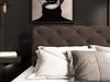 Boxspringbett Schlafzimmerbett GISEL 120x200cm Stoff Salvador Schokobraun Bild 3