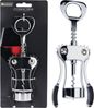 Koopman Korkenzieher Hebelkorkenzieher, (Stück, 1 tlg, Packung), 19cm, Inkl. Flaschenöffner, Silberfarbend, Metall, Korken Bild 4