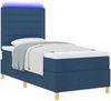 vidaXL LED Boxspringbett mit Matratze Blau 100 x 200 cm Stoff 3343004 Bild 3
