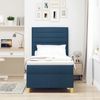 vidaXL LED Boxspringbett mit Matratze Blau 100 x 200 cm Stoff 3343004 Bild 4