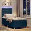 vidaXL LED Boxspringbett mit Matratze Blau 100 x 200 cm Stoff 3343004 Bild 5