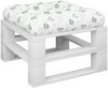 vidaXL Palettenkissen Blattmuster 60x61,5x10 cm Oxford-Gewebe 360896 Bild 3