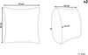 Kissen 2er Set Patchwork NELLAD Echtleder 45 x 45 cm Grau Bild 2