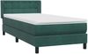 vidaXL Boxspringbett mit Matratze Dunkelgrün 80x220 cm Samt 3318474 Bild 4