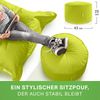 Green Bean® Sitzsack-Hocker 45x25cm mit EPS-Perlen Füllung - Sitz-Pouf für Sitzsäcke - Sitzhocker für Kinder und Erwachsene - Hellgrün Bild 4