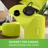 Green Bean® Sitzsack-Hocker 45x25cm mit EPS-Perlen Füllung - Sitz-Pouf für Sitzsäcke - Sitzhocker für Kinder und Erwachsene - Hellgrün Bild 2