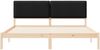 vidaXL Bettgestell mit gepolstertem Kopfteil Schwarz 200 x 200 cm 3405559 Bild 5