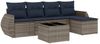vidaXL 6-teiliges Gartensofa-Set mit Kissen, grau, Polyrattan 3221300 Bild 2