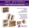 CHICCIE 4 Set Holzkiste Grete 50x40x15cm - Geflammt Weiß Obstkiste Dekokiste Weinkiste Bild 3