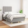 vidaXL Boxspringbett mit Matratze Hellgrau 120x190 cm Stoff 3269930 Bild 3