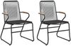 vidaXL Gartenstühle 2 Stk. Schwarz 58x59x85,5 cm PVC Rattan 312173 Bild 2