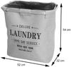 Wäschesammler HWC-C34, Laundry Wäschebox Wäschekorb Wäschebehälter mit Netz, 1 Fach 56x49x30cm 82l ~ grau Bild 3