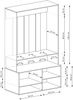 AX LIVING Schuhschrank mit Garderobe Tokessa mit Spiegel Stone Green Bild 5