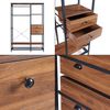 Garderobenständer Larem 180x120x40 cm Schwarz/Walnussoptik [en. casa] Bild 5