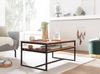 Wohnling Couchtisch 100 x 60 x 45 cm Massivholz Metall Sofatisch Wohnzimmertisch Akazie | Stubentisch Industrial Bild 5