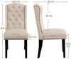 Yaheetech Esszimmerstuhl 2/4/6er Set Küchenstuhl (4 St), Polsterstuhl bis 140 kg Belastbar, für Esszimmer/Wohnzimmer Bild 3