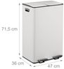 Relaxdays Mülleimer Küche 2x 30 Liter Bild 5