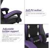 BIGZZIA Gaming-Stuhl Bürostuhl Ergonomisch mit Lendenkissen + Kopfstütze, Ergonomischer Bürostuhl höhenverstellbar Bild 3