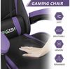 BIGZZIA Gaming-Stuhl Bürostuhl Ergonomisch mit Lendenkissen + Kopfstütze, Ergonomischer Bürostuhl höhenverstellbar Bild 2