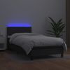 vidaXL Boxspringbett mit Matratze & LED Schwarz 100x200 cm Kunstleder 3134147 Bild 4