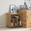vidaXL Rollcontainer Artisan-Eiche 60x45x60 cm Holzwerkstoff 856663 Bild 3