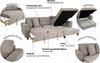 Trends by HG Ecksofa Moritz L-Form, B: 265 cm, mit Bettfunktion, Bettkasten & Zierkissen Bild 3