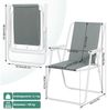 WOLTU Campingstuhl Faltbar, 2er Set, Faltstuhl Klappstuhl Komfortable, Angelstuhl Ultraleichter mit Armlehnen für Picknick, Outdoor, Wandern, Garten, Balkon, Dunkelgrau, CPS8151dgr-2 Bild 3